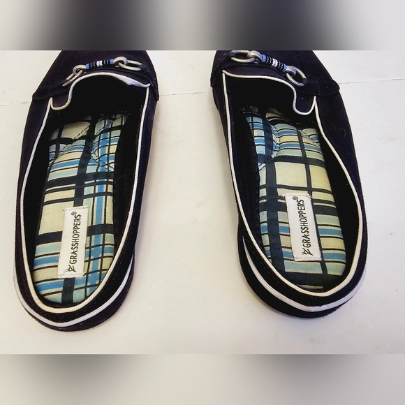 Grasshoppers Women's Mules Slip on Shoes Buckle Navy Blue Size 8 - Picture 6 of 13